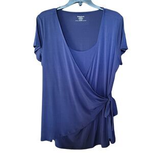 Navy nursing maternity top